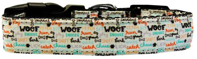 Woofs A Lot Nylon Dog Collar XL